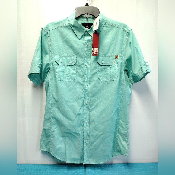 i Jeans by Buffalo Macarthy Men’s Shirt Button Up Short Sleeve Size M - Picture 2 of 6